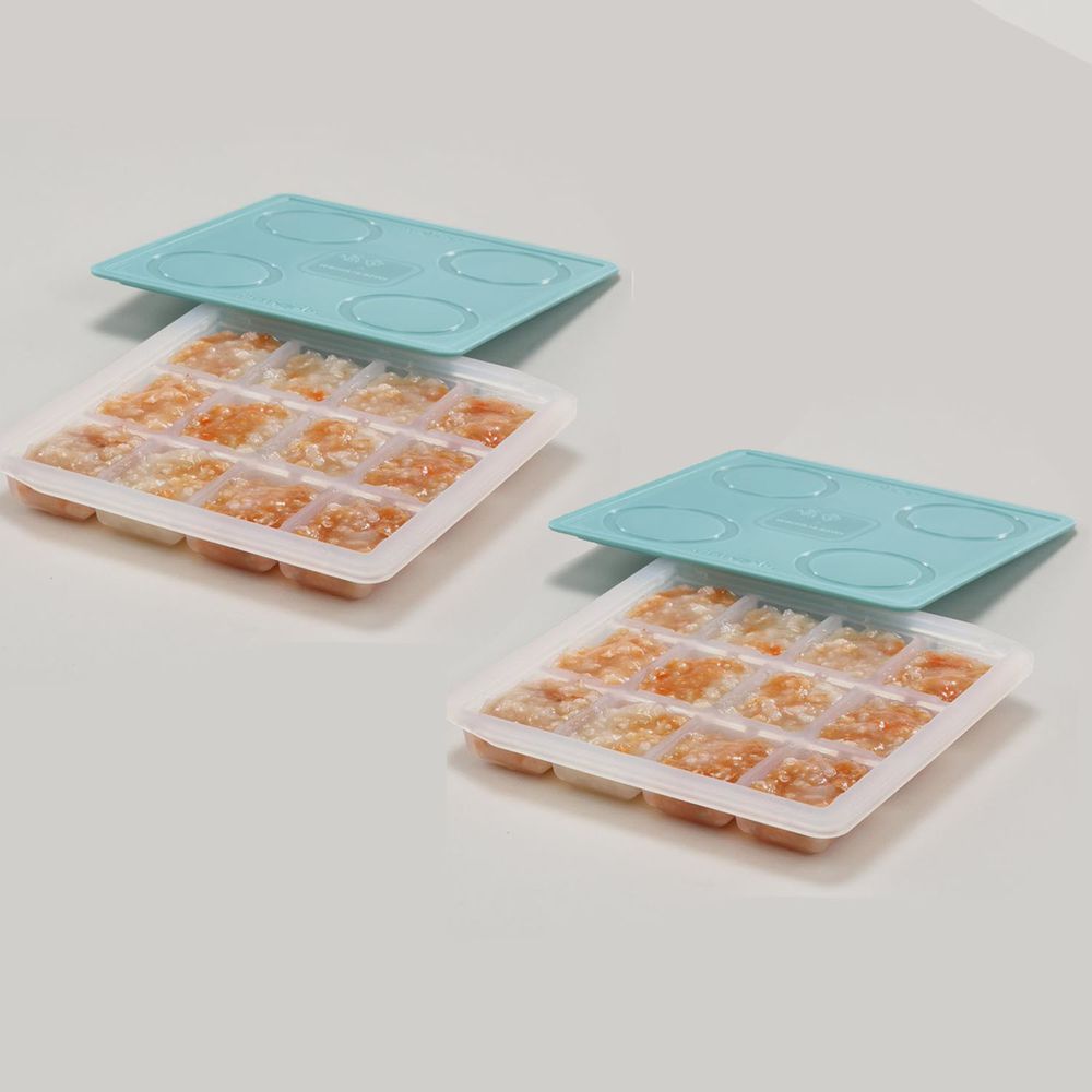 2angels - 矽膠副食品製冰盒-15ml 兩入組合-夏葉綠