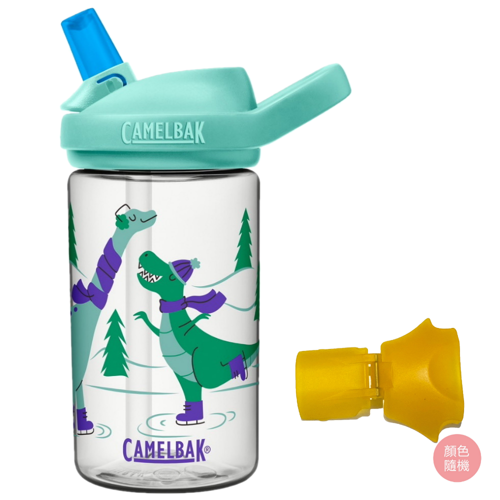 CamelBak - 【贈防塵蓋】EDDY+ 兒童吸管運動水瓶-溜冰恐龍 (400ml)-156g