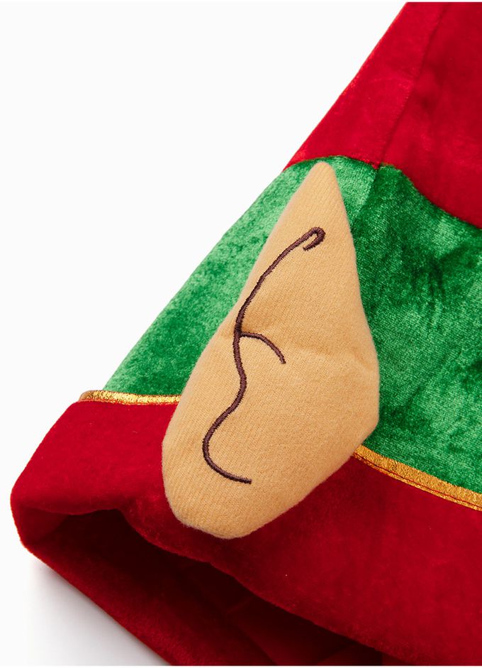 韓國 OZKIZ - (附尖帽,內搭褲)聖誕精靈女孩洋裝