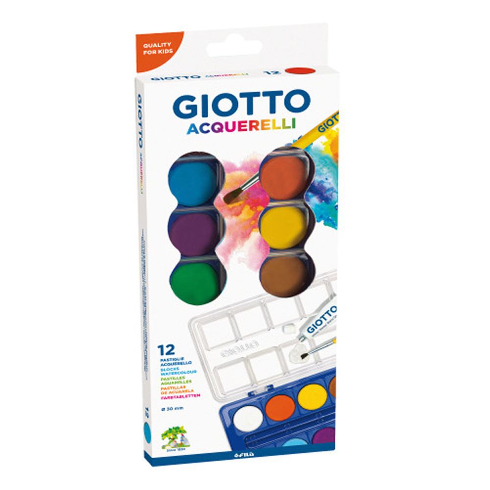 義大利GIOTTO - GIOTTO 水彩粉餅(基本12色)