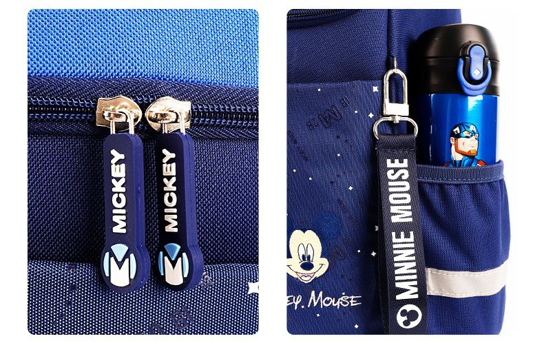 大容量輕量減壓書包-卡通人物米奇-黑色 (建議身高110-135cm)