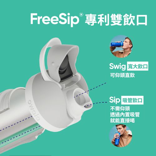 Freesip三層不鏽鋼保溫杯｜專利雙飲口｜-560ml