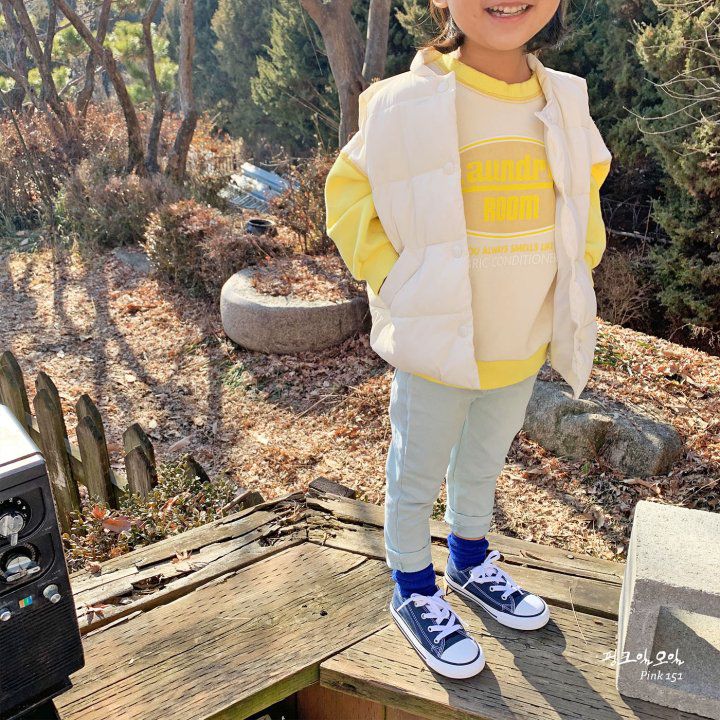 韓國 PINK151 - 輕量保暖羽絨背心-奶油白