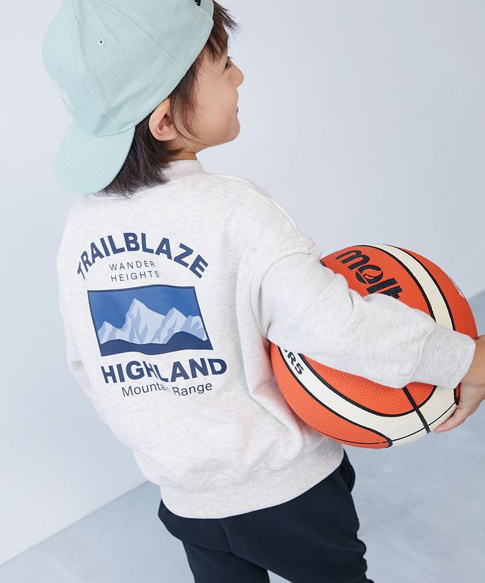 日本 devirock - 熱銷定番 印花縮口長袖上衣-National Park-燕麥