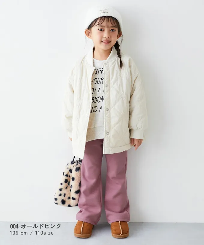 日本 devirock - RICH WARM 保暖裏毛喇叭長褲-黑