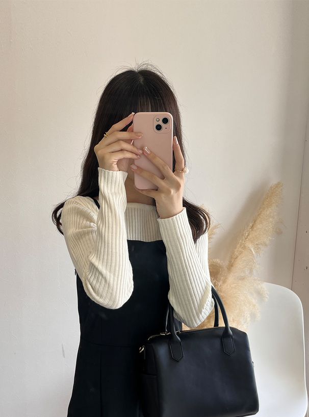 日本 GRL - 顯瘦剪裁魚尾吊帶裙-淺米杏