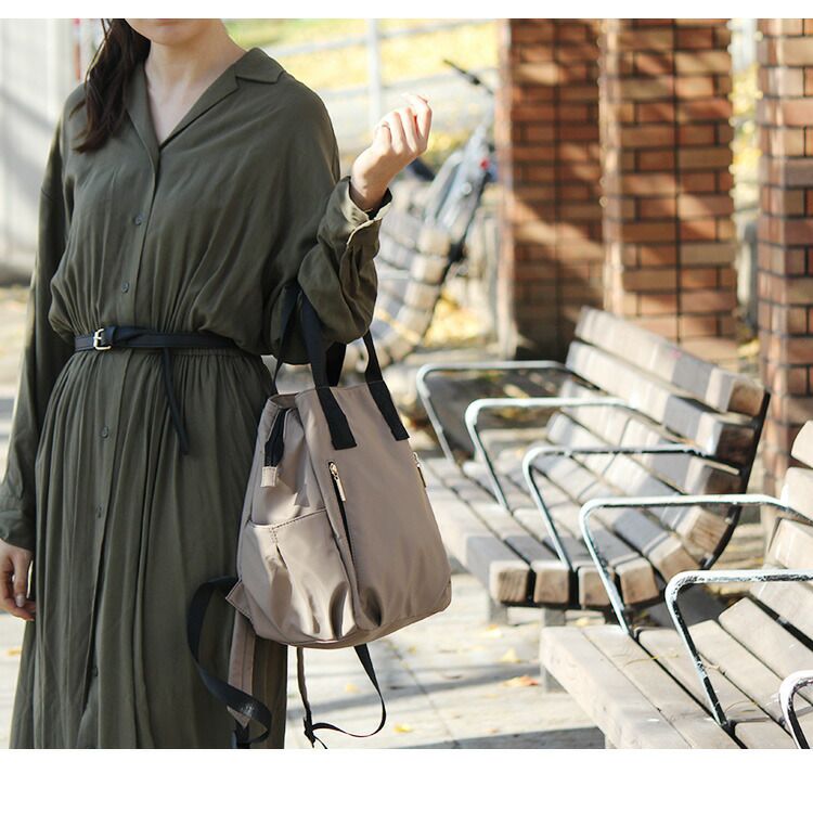 日本代購 - [樂天NO.1] 美型多夾層收納後背包/媽媽包-深海藍 (29x26x14cm)