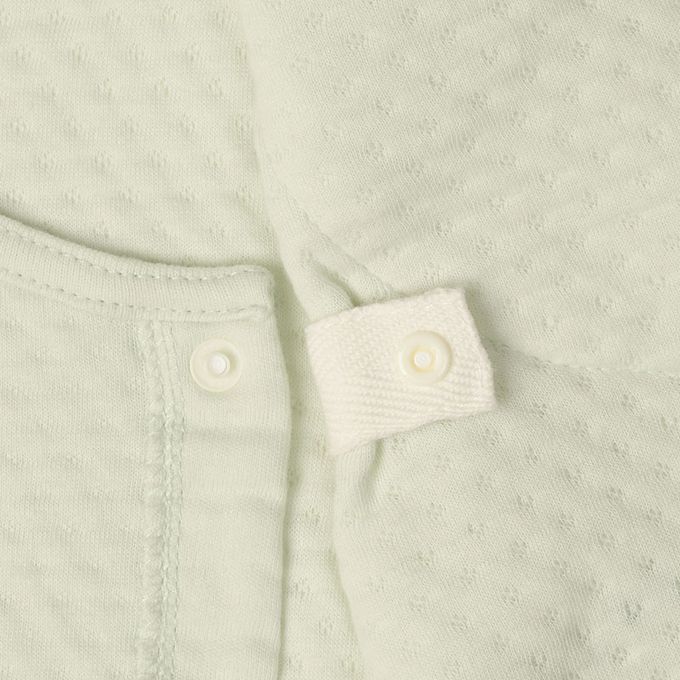 akachan honpo - 長袖舒適連身衣-綠色 (50~60cm)