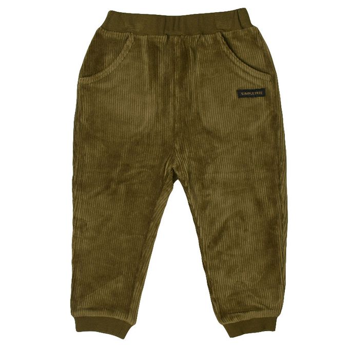 akachan honpo - 10分蓬蓬褲-燈心絨-軍綠色