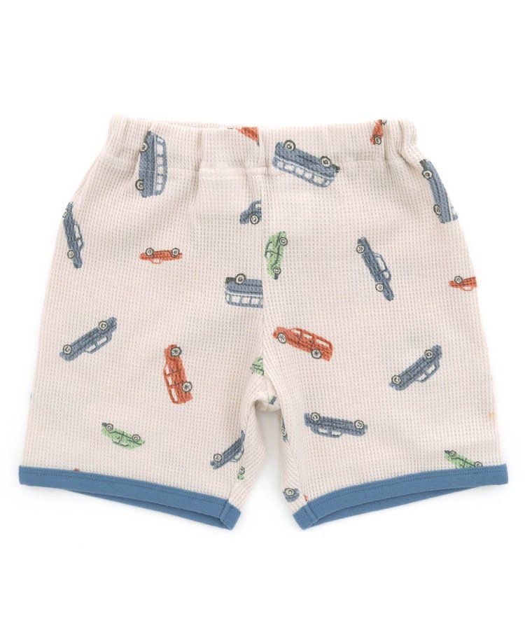 日本 apres les cours - 舒適華夫格短袖成套家居服-車車-灰藍