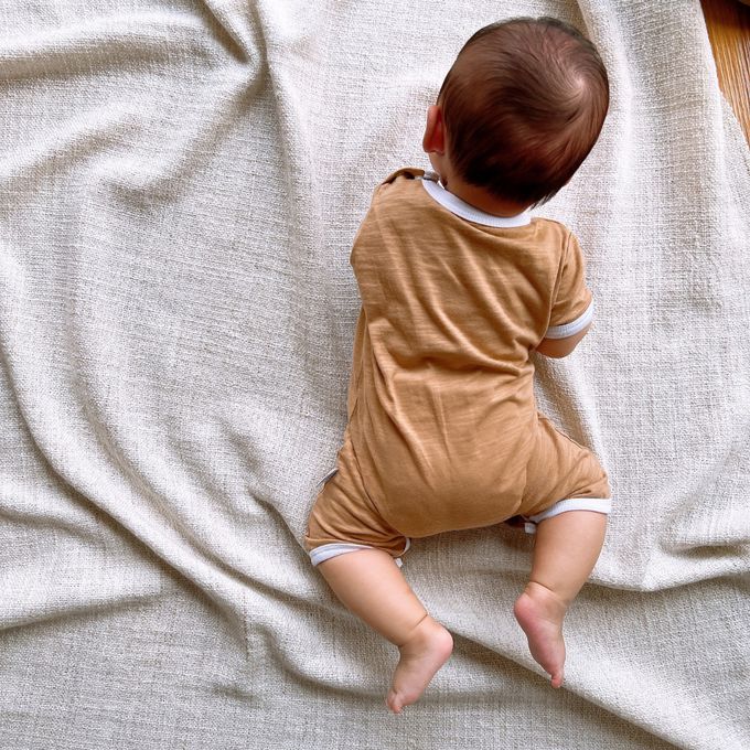 YOUrs - 竹節棉清新甜連身衣2件組-小草綠+摩卡棕