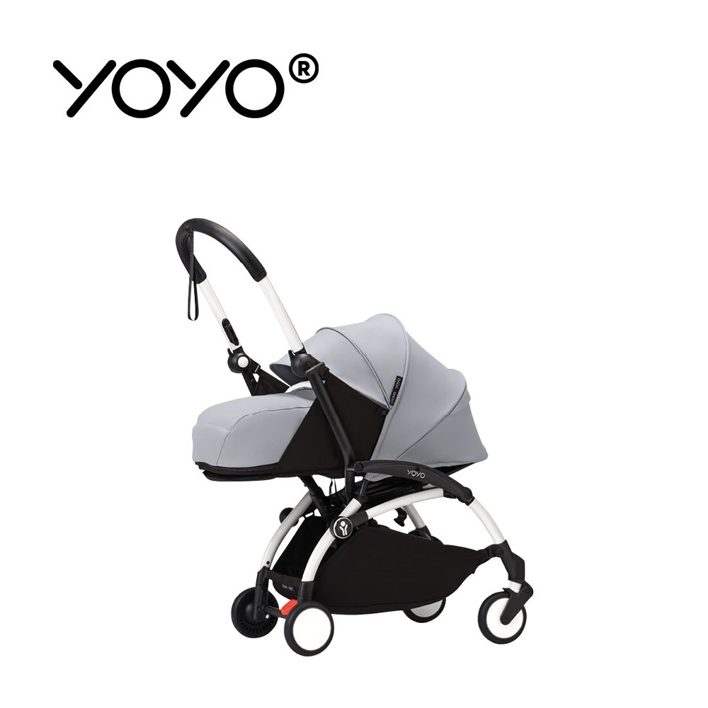 YOYO³ 0+推車組合-(含車架)-白色車架+岩石灰