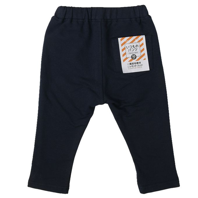 akachan honpo - 10分長經典褲 裏起毛-一般合身款-深藍色