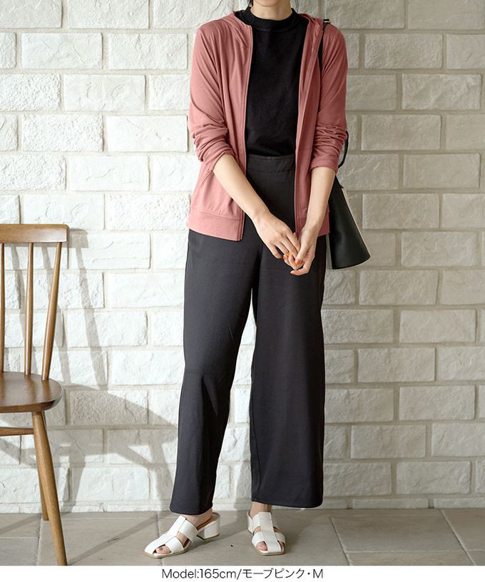 日本 Kobe Lettuce - 99.9%抗UV防曬連帽拉鏈外套-玫粉