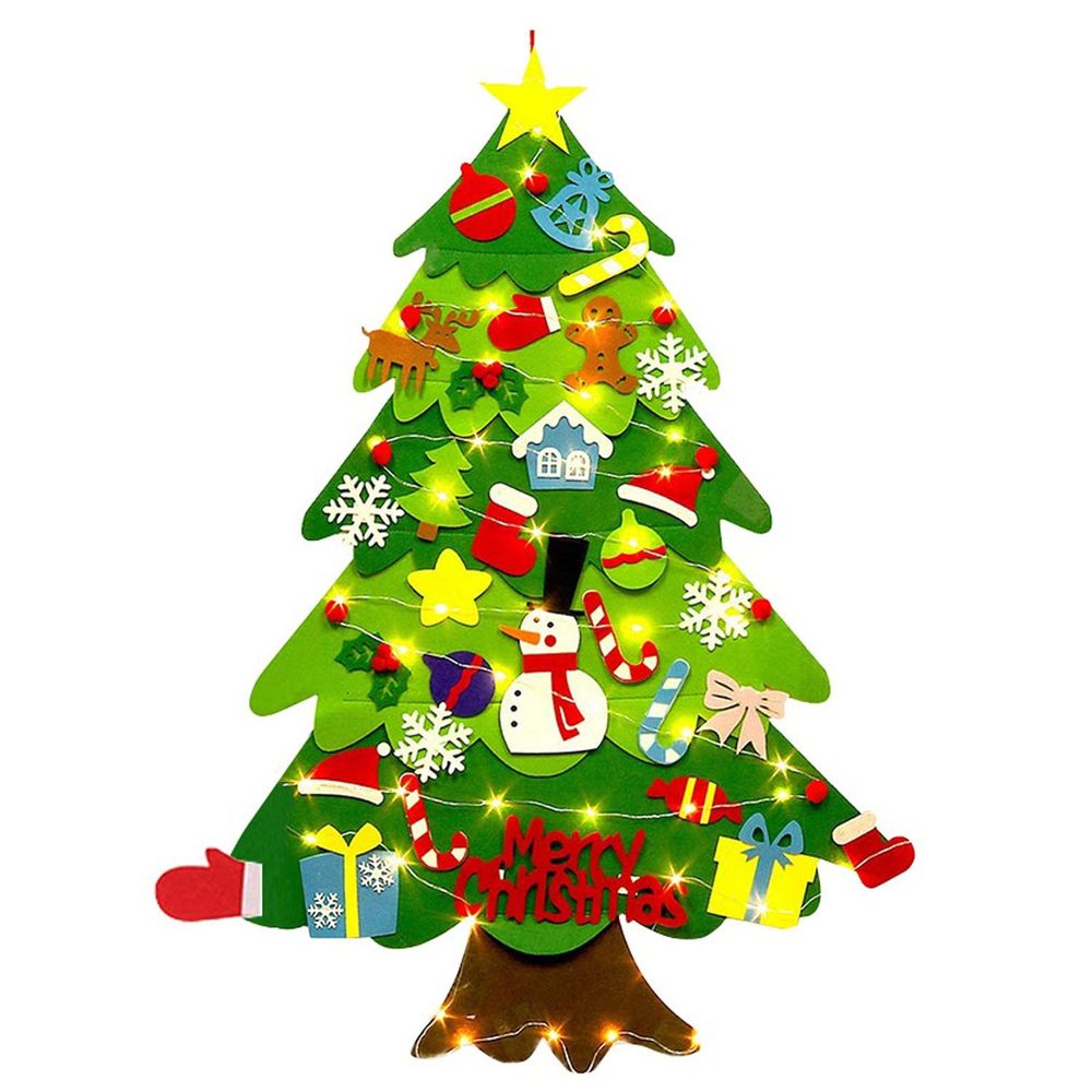毛氈聖誕樹掛飾-聖誕樹拼接款 (高100x寬70cm)