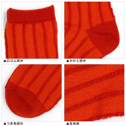 日本女裝代購 - 日本製 羊毛混舒適中筒襪3雙組-條紋-純色條紋 (23-25cm)