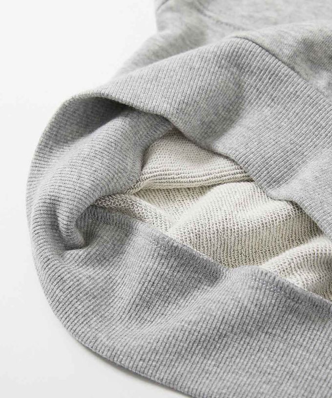 日本 devirock - 英文LOGO寬鬆感落肩長袖大學T-藍紫