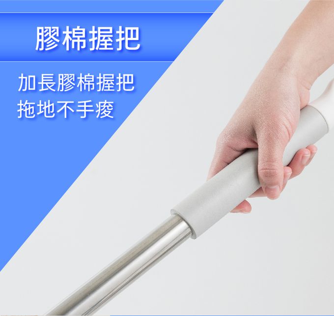 巧福 CHIAO FU - 乾濕兩用免手洗平板拖把UC-107W專用拖布-三入