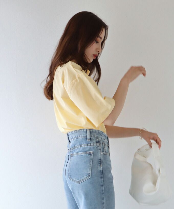 日本 BLUE EAST - 休閒率性翻領短袖襯衫-黃