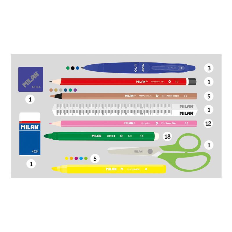 MILAN - 隨行畫筆袋著走_蜂鳥(3層式)