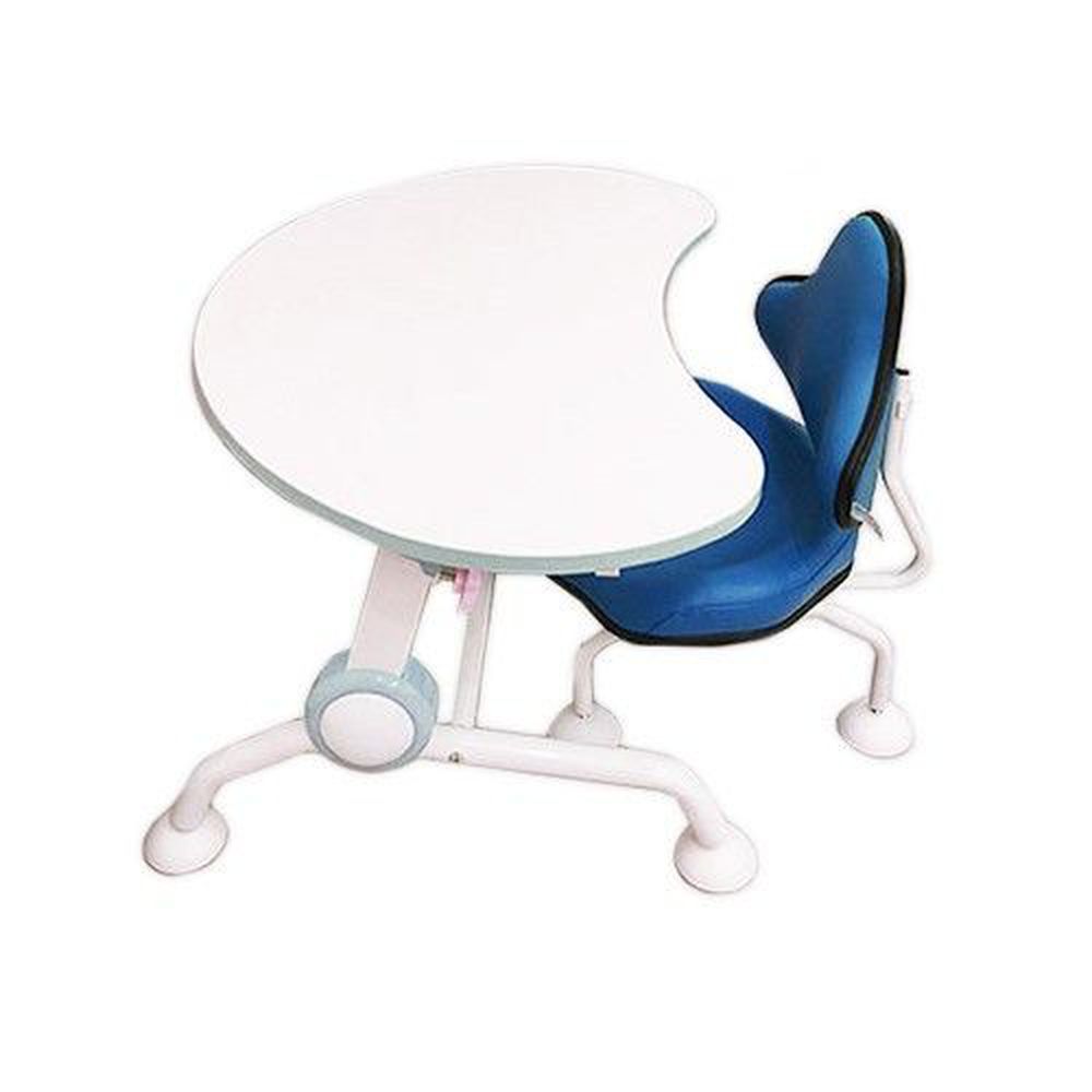 第一博士 - 月亮書桌組 (1桌+1椅)-粉藍