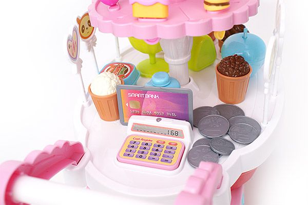 酷比樂 - 【家家酒玩具】聲光冰淇淋手推車 5962A