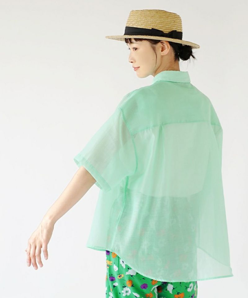 日本 zootie - 夏日時光透膚輕盈襯衫/薄外套-粉