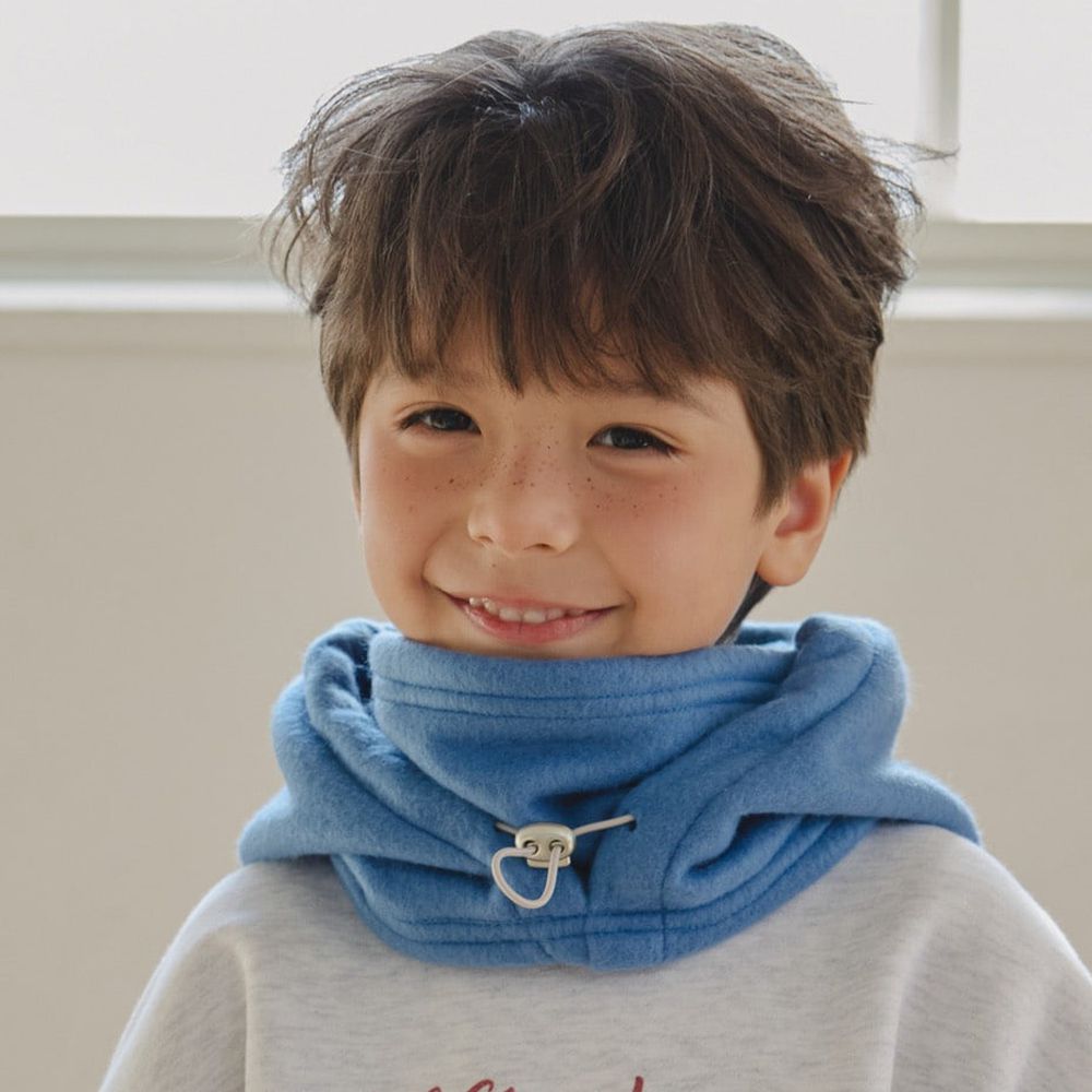 HIKIKI 磨毛感保暖圍脖/帽子-藍