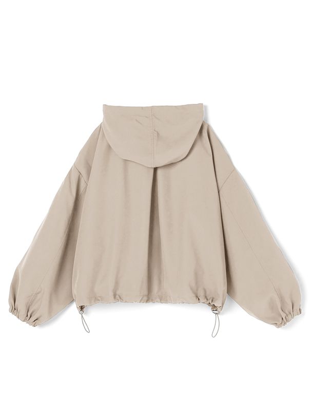日本 GRL - 修身顯瘦寬版連帽外套-淺杏