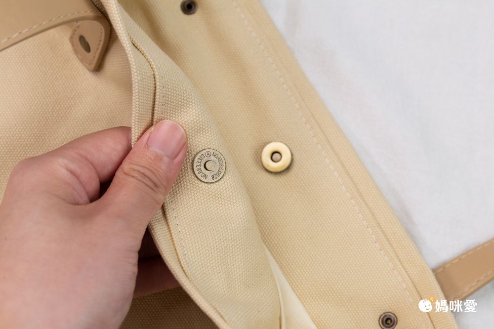 純色帆布單肩包/托特包-杏色 (33x35x7cm)