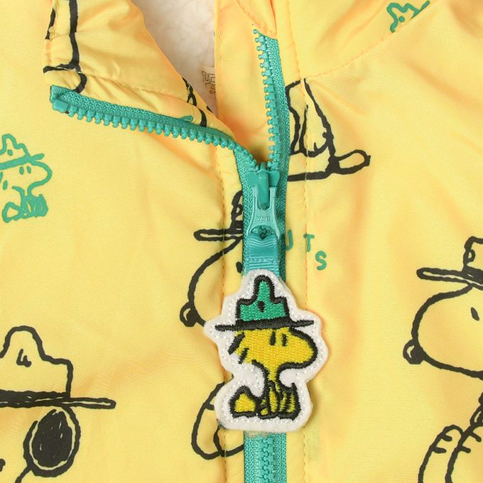 akachan honpo - 內裡刷毛夾克-史努比-黃色