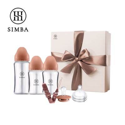Simba 小獅王辛巴 - 蘊蜜質金玻璃新生初綻禮盒-覓粉