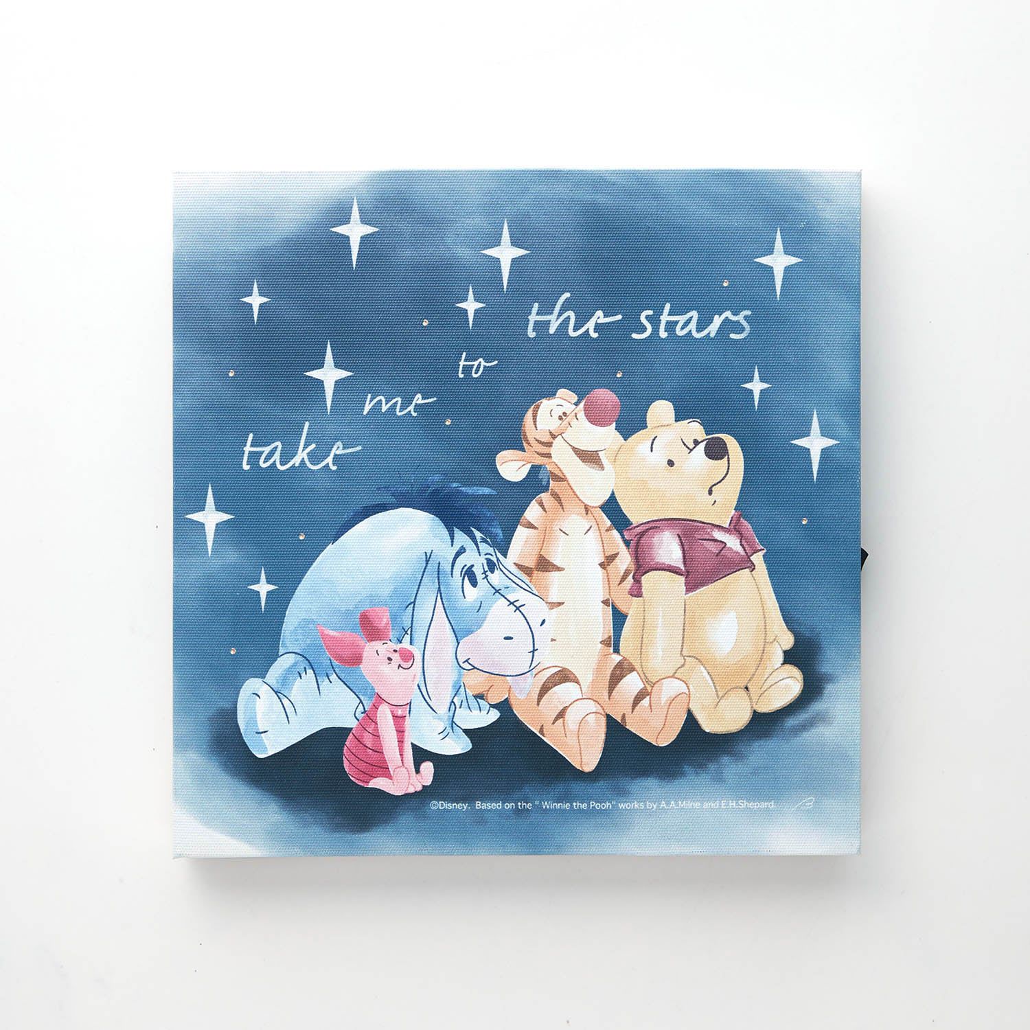 日本千趣會 - 迪士尼 藝術風印花掛畫帆布燈-維尼與好朋友們