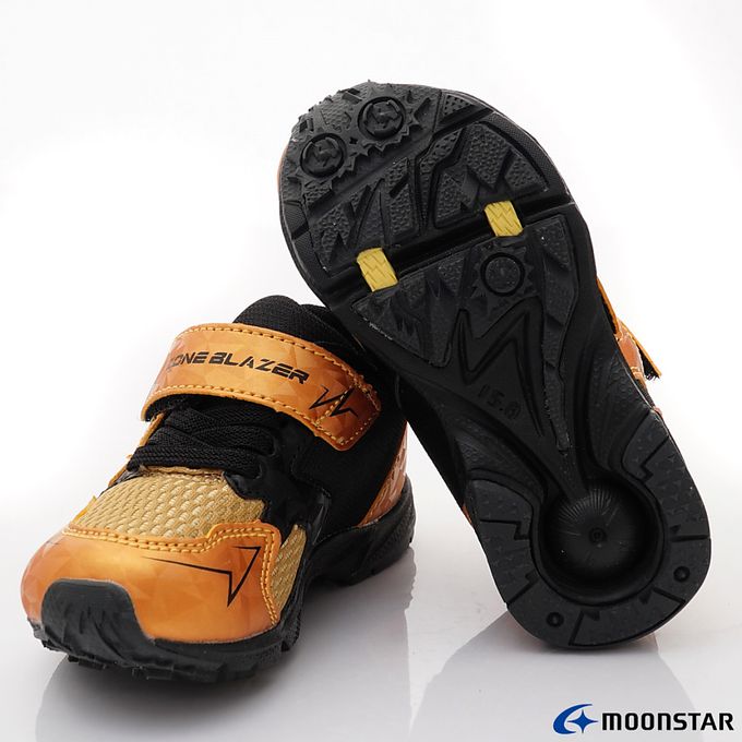 Moonstar日本月星 - 月星閃電電燈競速童鞋-ZB11123金(中小童段)-機能運動鞋-金