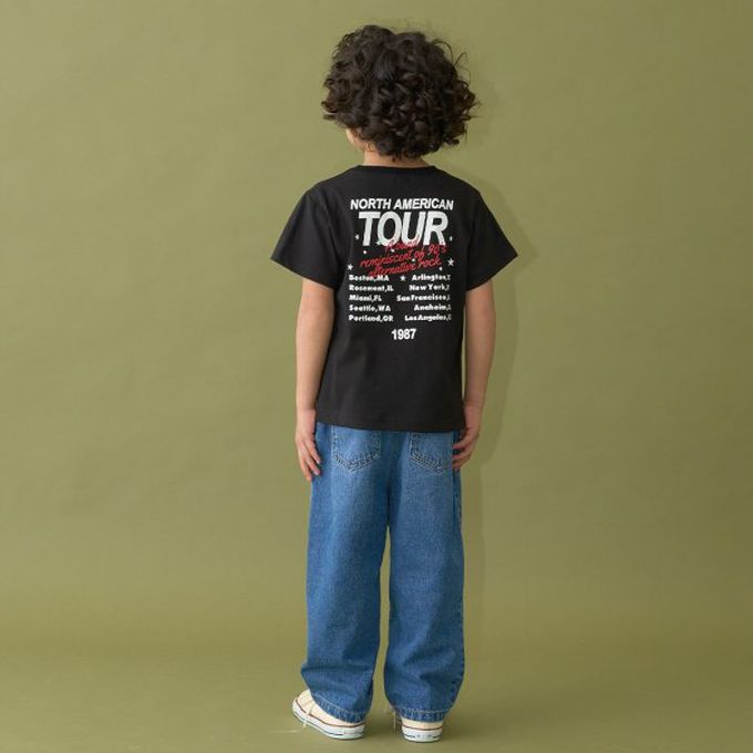 日本 b-ROOM - 簡約印花舒適天竺棉短袖上衣-BETTER-紫