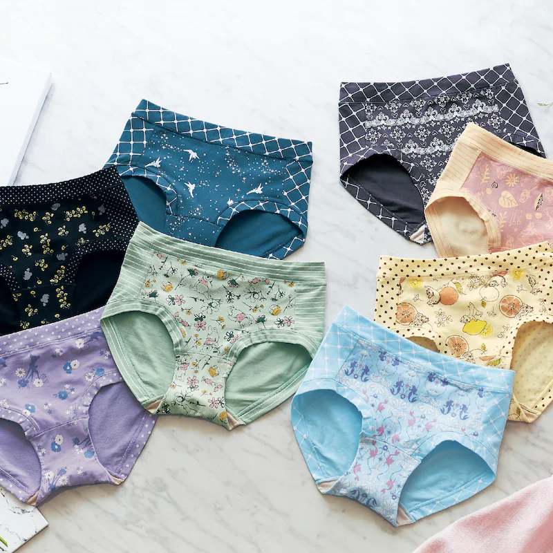 日本千趣會 - 迪士尼印花棉質內褲(媽媽)-小熊維尼-薄荷