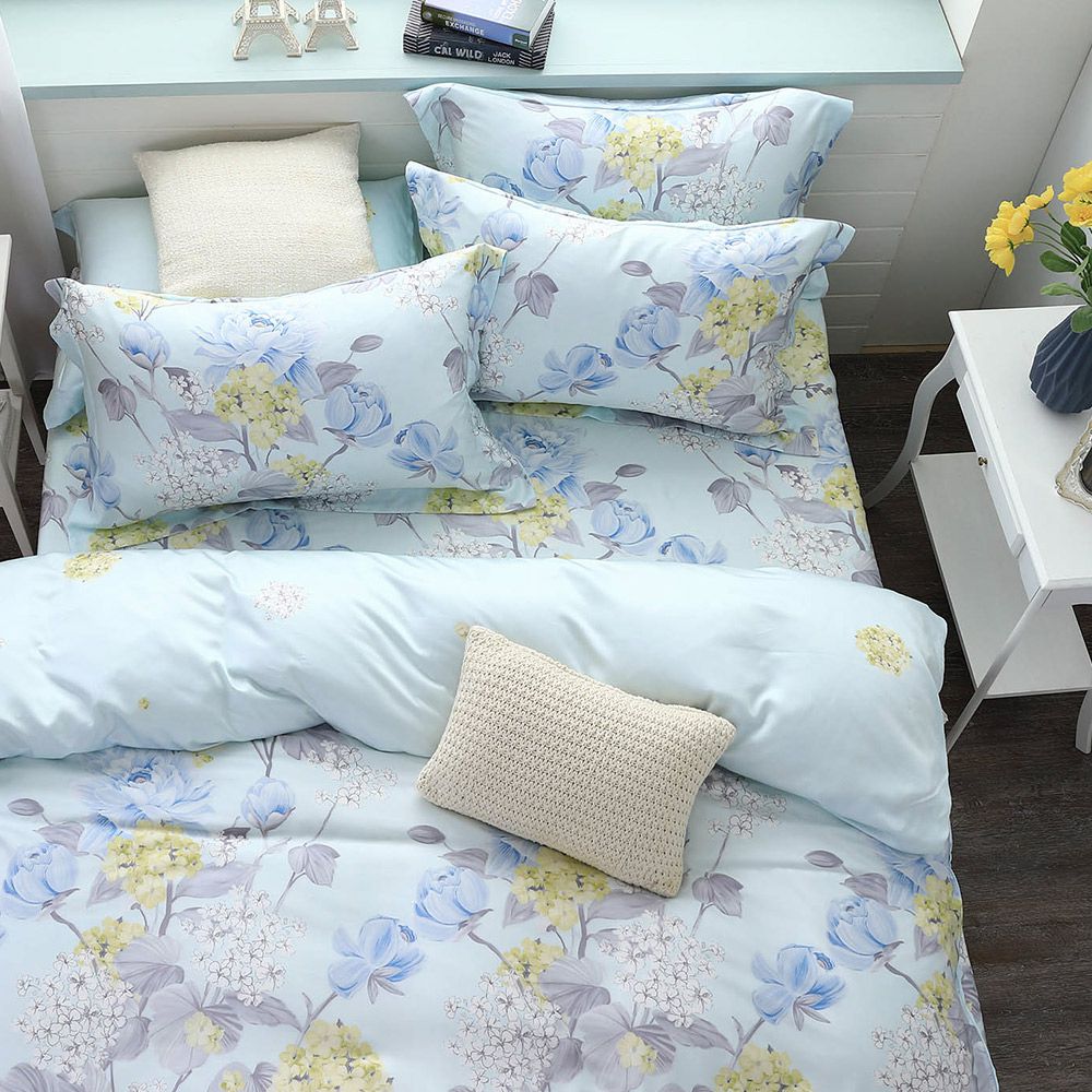 單人床包枕套組 300織100%天絲 萊賽爾-維娜