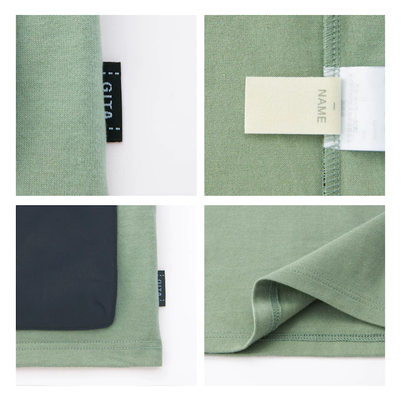 日本千趣會 - GITA 天竺棉短T-撞色口袋-綠x黑