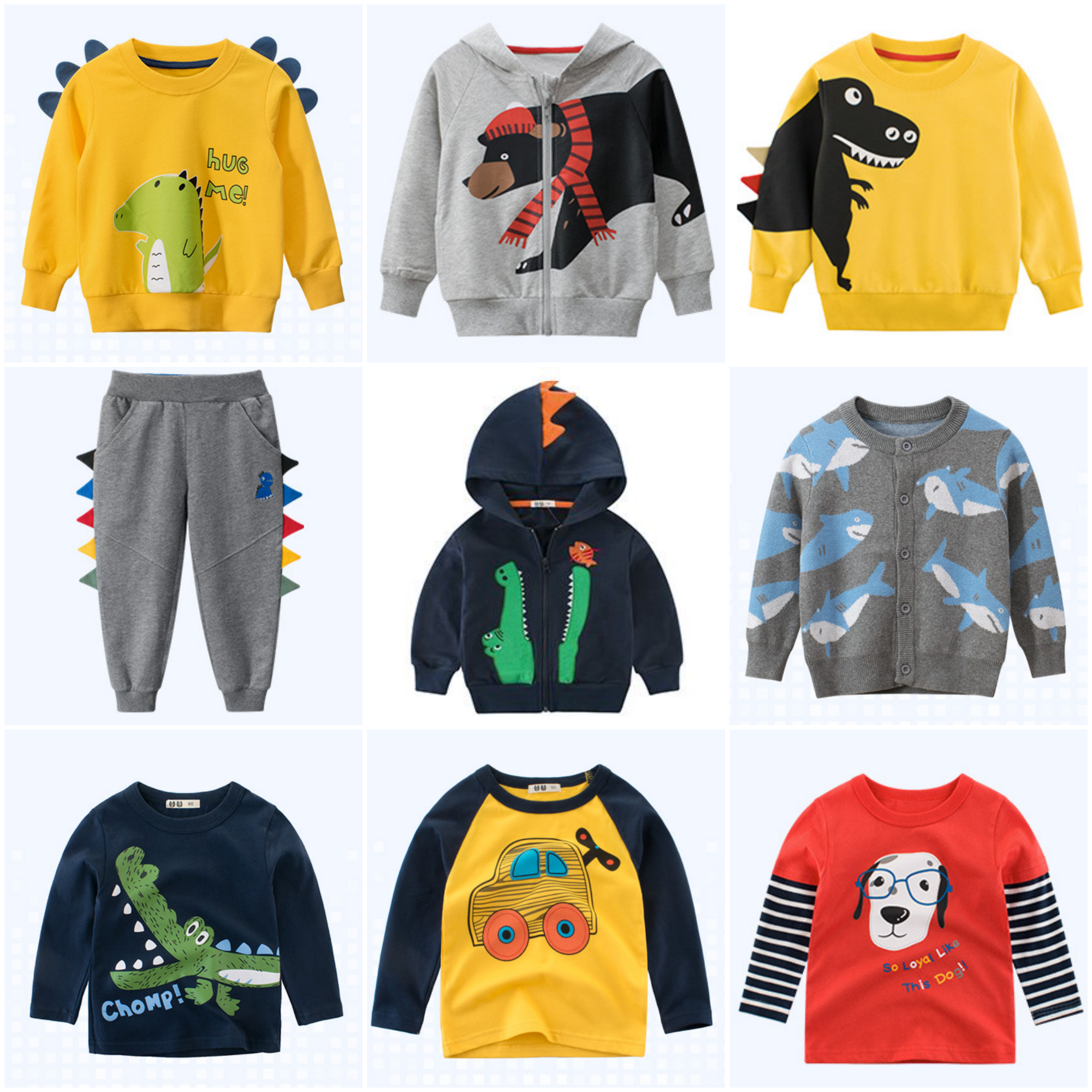 純棉長袖上衣-黃色發條車