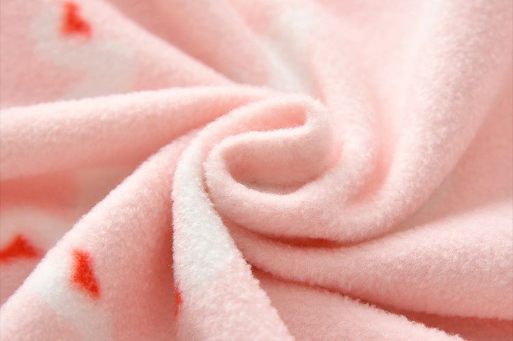 Fleece搖粒絨兒童外套-淺紫菱格紋