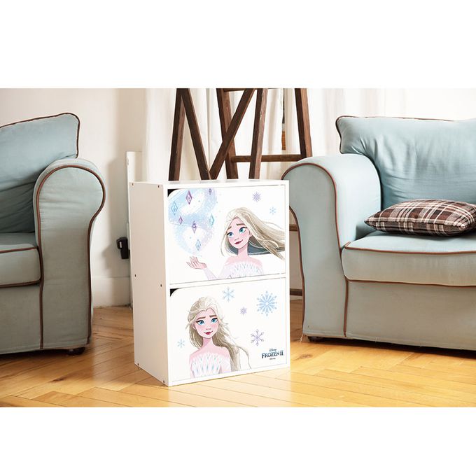 收納王妃 - 迪士尼 Disney【冰雪奇緣艾莎】雙層收納櫃 雙層二門櫃雙層櫃 收納櫃 木櫃 書櫃