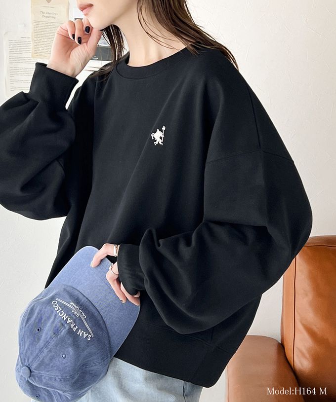 日本 Classical Elf - 低調logo刺繡裏毛休閒T恤-杏