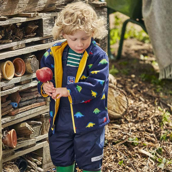 英國 JoJo Maman BeBe - 四合一多功能防水保暖連帽外套-劍龍世界