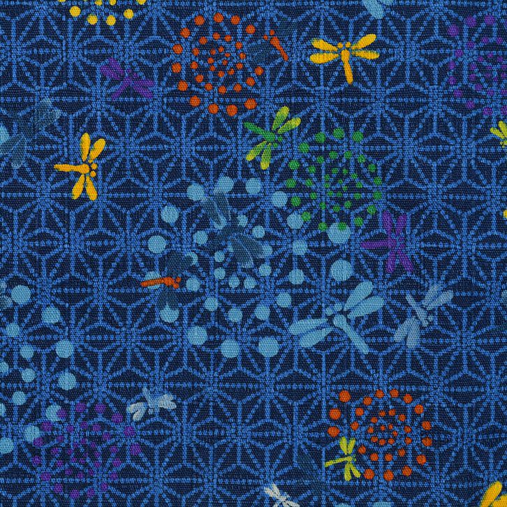 akachan honpo - 兩件式甚平-蜻蜓-深藍色