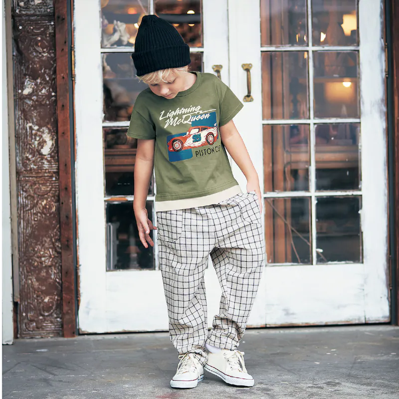 日本千趣會 - 迪士尼印花短T-CARS-墨綠