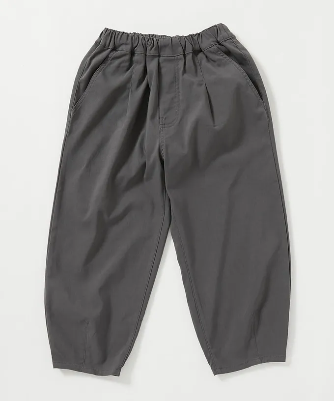 日本 devirock - 彈性斜布紋寬鬆氣球長褲-炭灰