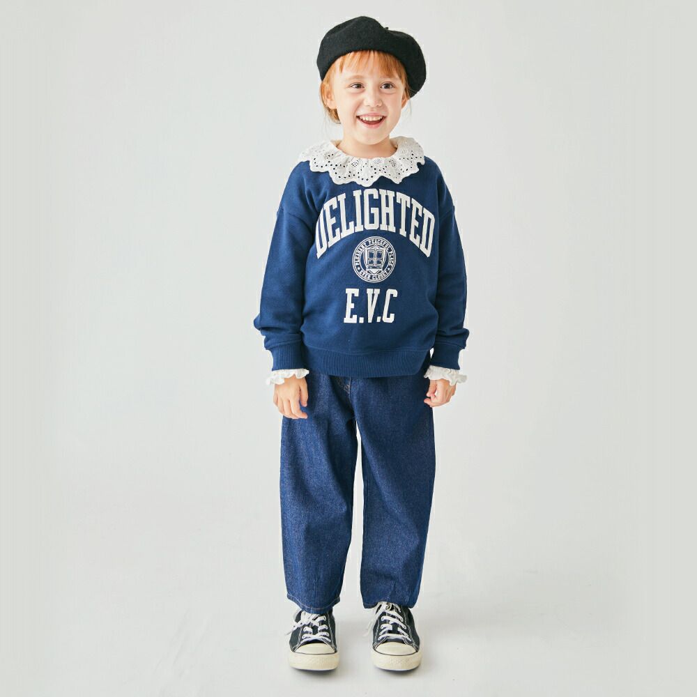 日本 evercloset - [時髦多層次]大蕾絲領長袖內搭上衣-白