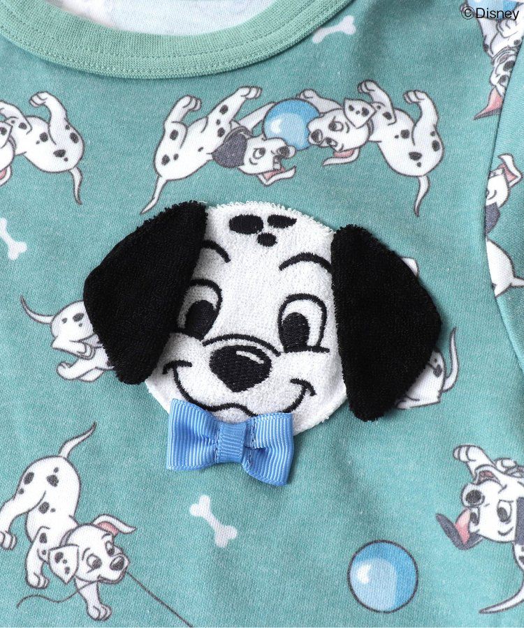 日本 BIT'Z - 限定角色印花長袖上衣-101忠狗-綠松石