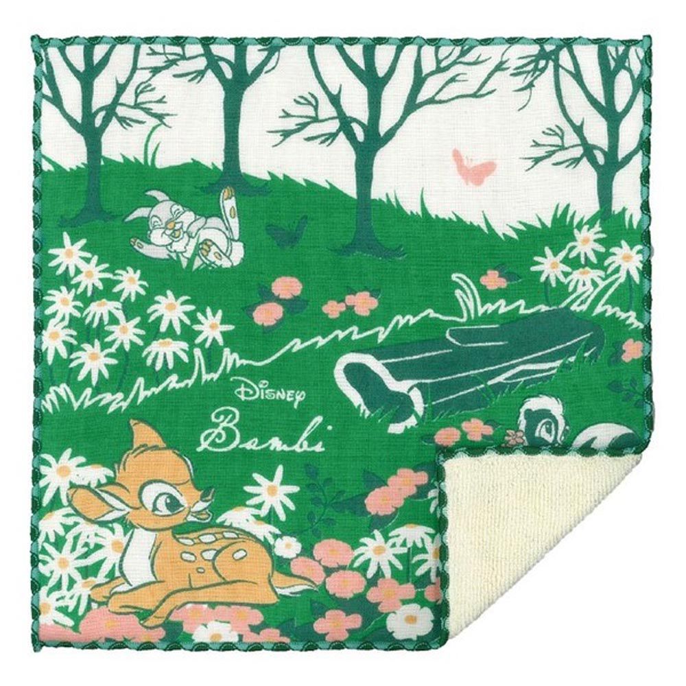 日本 Prairie Dog - 【ima+】日本製今治純棉手帕-小鹿斑比-美好森林 (24x24cm)