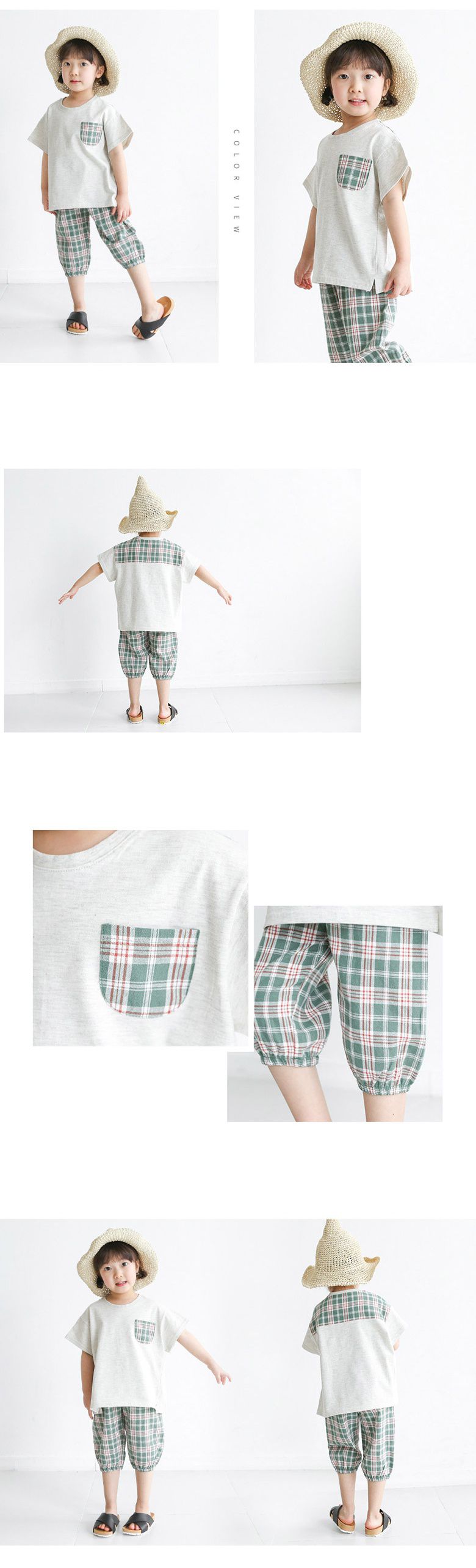 韓國 Rainbowkids - 純棉套裝-經典格紋